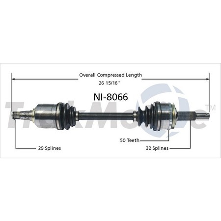 SURTRACK AXLE Cv Axle Shaft, Ni-8066 NI-8066